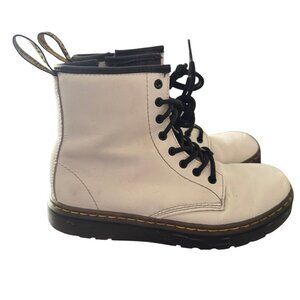 Dr. Martens White Leather Zavala Jr. Boots Size 3